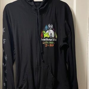 Disney Oogie Boogie Bash 2019 Black Hoodie with pockets NWOT PTP 21"